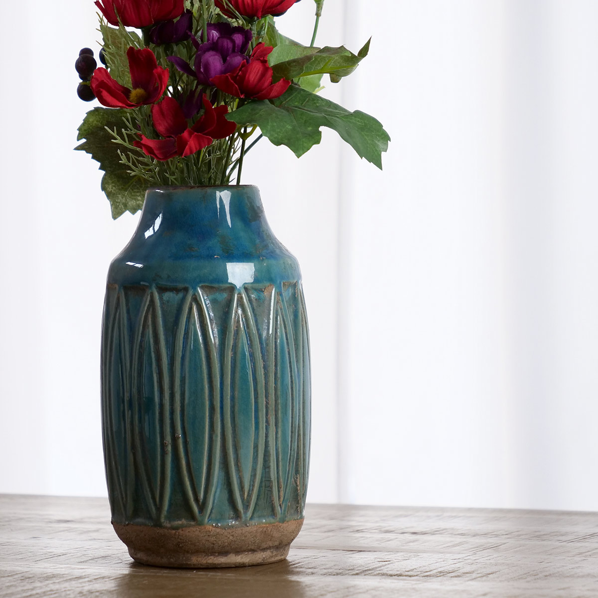 花瓶 セラミックベース 直径11×高さ23cm （ フラワーベース 花びん