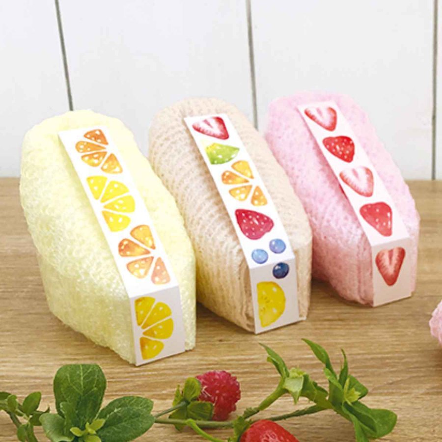 ボディタオル フルーツサンド 日本製 （ タオル ボディ 浴用タオル 体