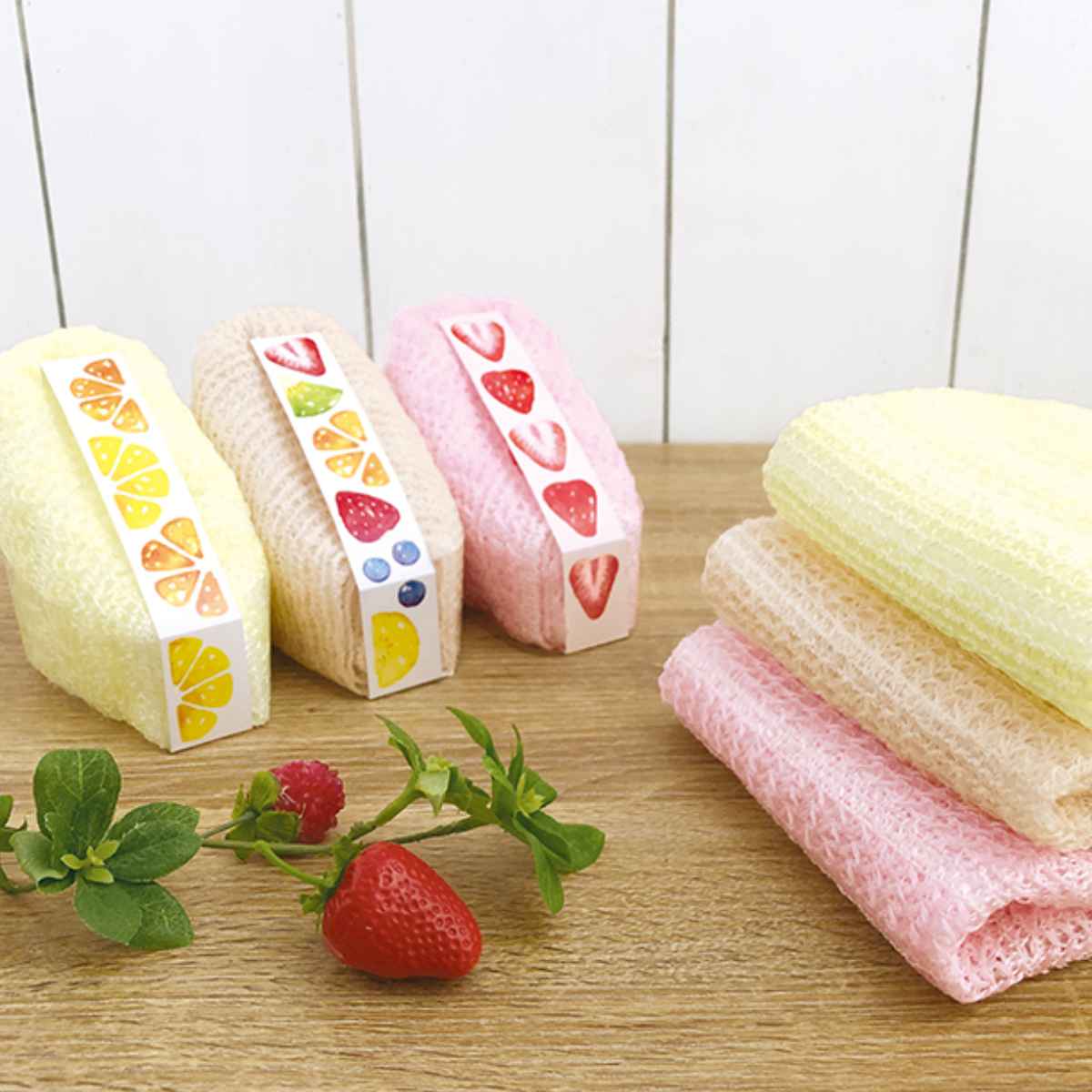 ボディタオル フルーツサンド 日本製 （ タオル ボディ 浴用タオル 体