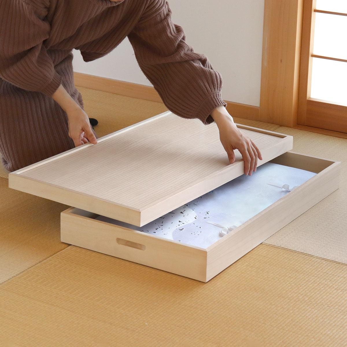 クロシオ 帯収納 総桐 衣装ケース 幅75cm （ 帯収納ケース 着物 和装