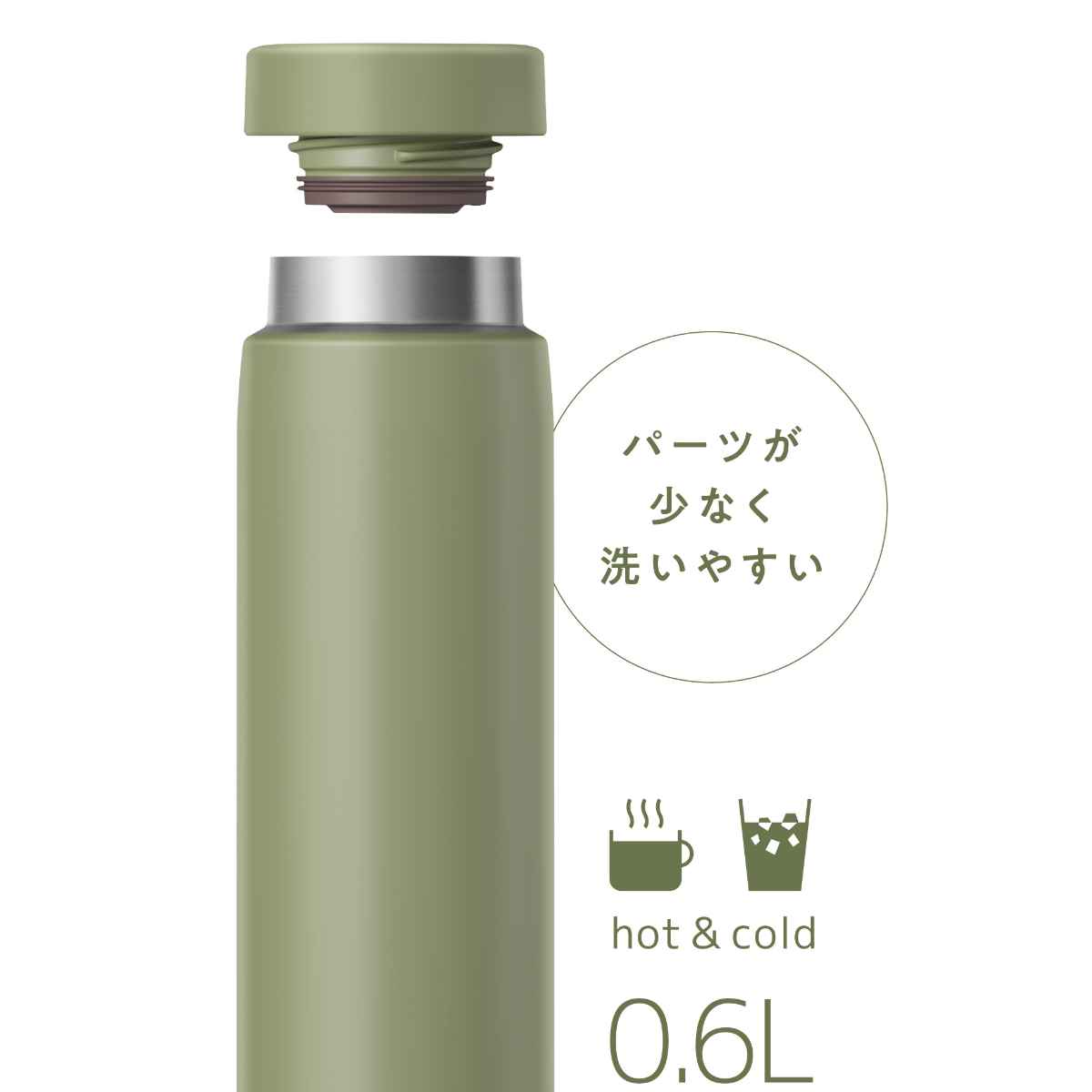 THERMOS（サーモス） 水筒 600ml ステンレス 真空断熱ケータイマグ JON