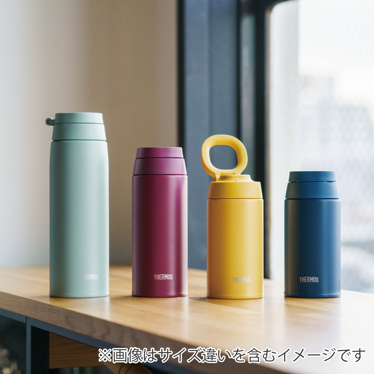 THERMOS（サーモス） 水筒 500ml 取っ手付き ステンレス 真空断熱