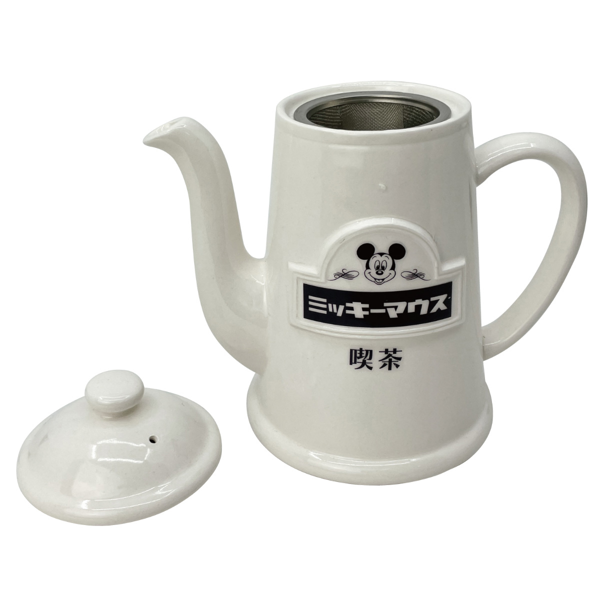 Disney（ディズニー） ティーポット 670ml ミッキーマウス 喫茶 磁器