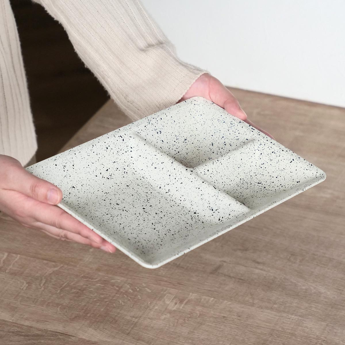 ランチプレート 27cm grano プラスチック （ 食洗機対応 電子レンジ