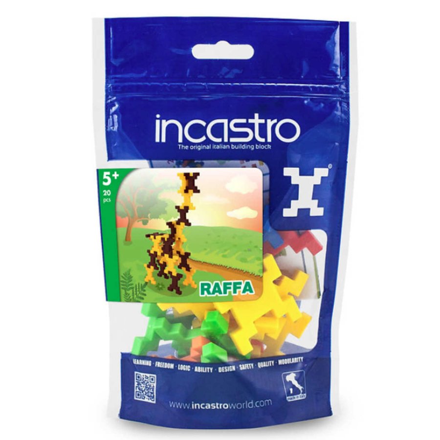 知育玩具 インカストロDoypack Raffa20ピース入り （ ブロック オモチャ キリン 5歳以上 イタリア製 知育おもちゃ モッテッソーリ 男の子 女の子 小学生 ）