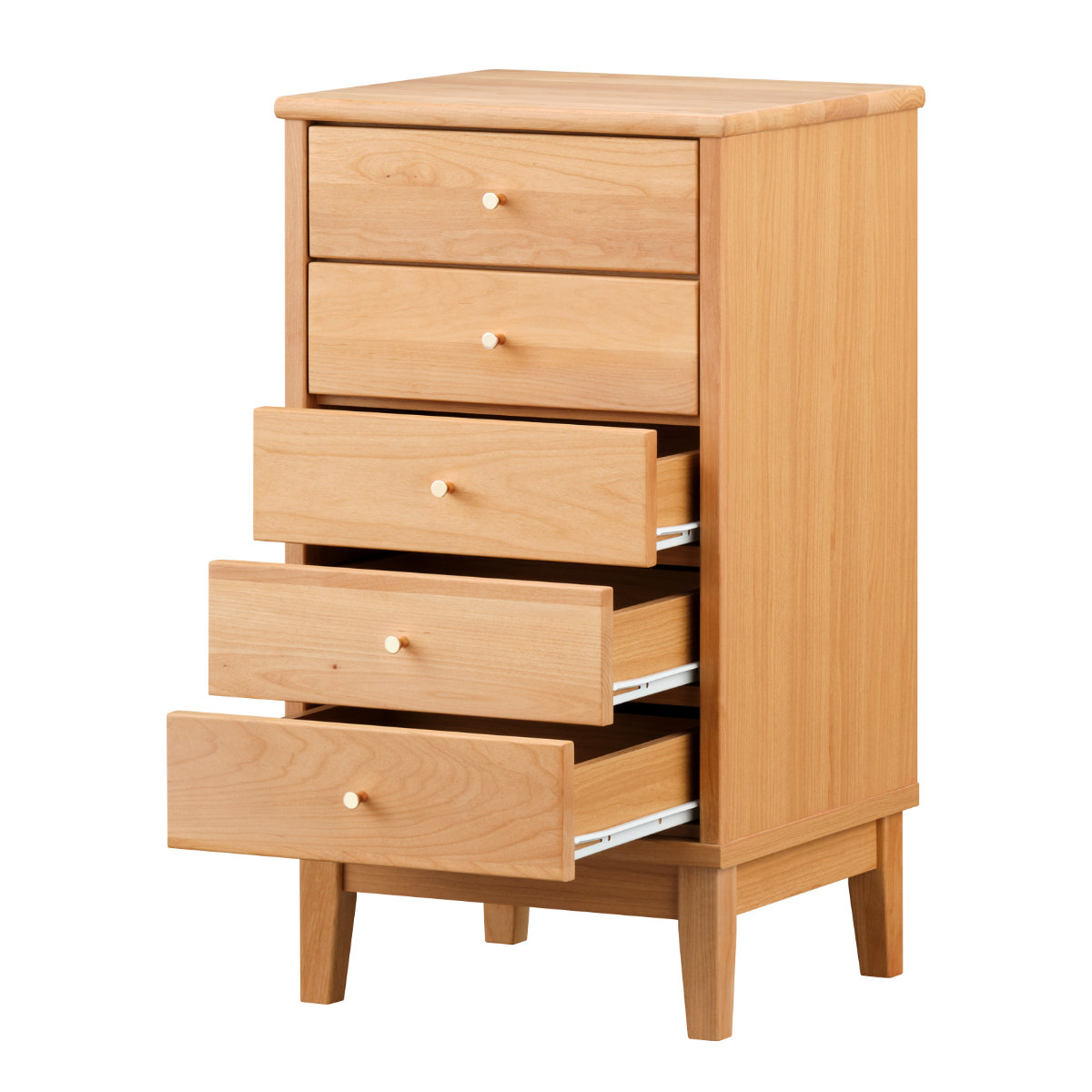 一生紀（ISSEIKI） チェスト 5段 北欧風 アルダー材 FORTO 約幅43cm