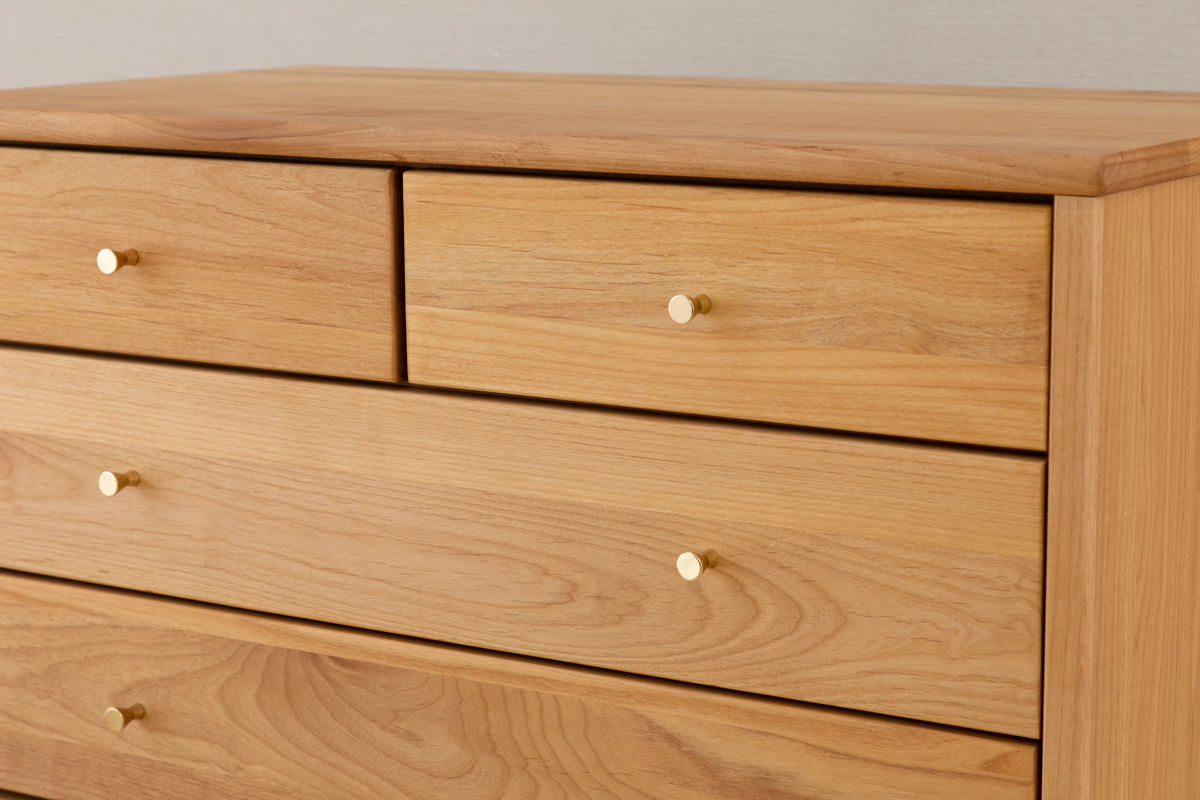 一生紀（ISSEIKI） チェスト 4段 北欧風 アルダー材 FORTO 約幅81cm