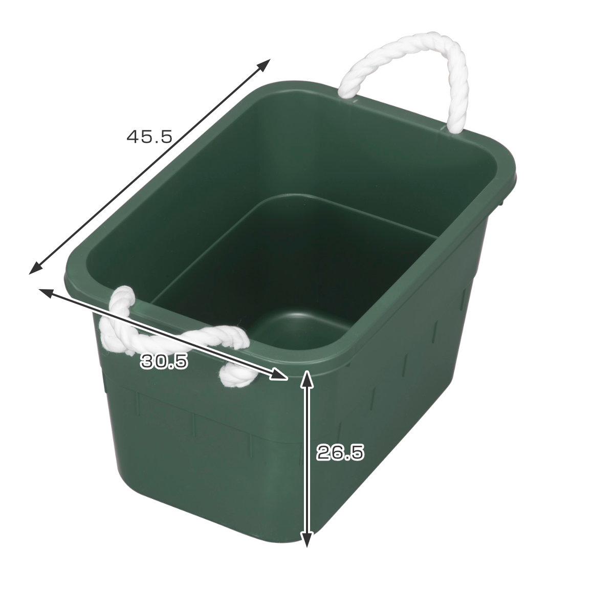 タライ 24L ひも付き 本体のみ （ バケツ たらい 洗い桶 角型 24