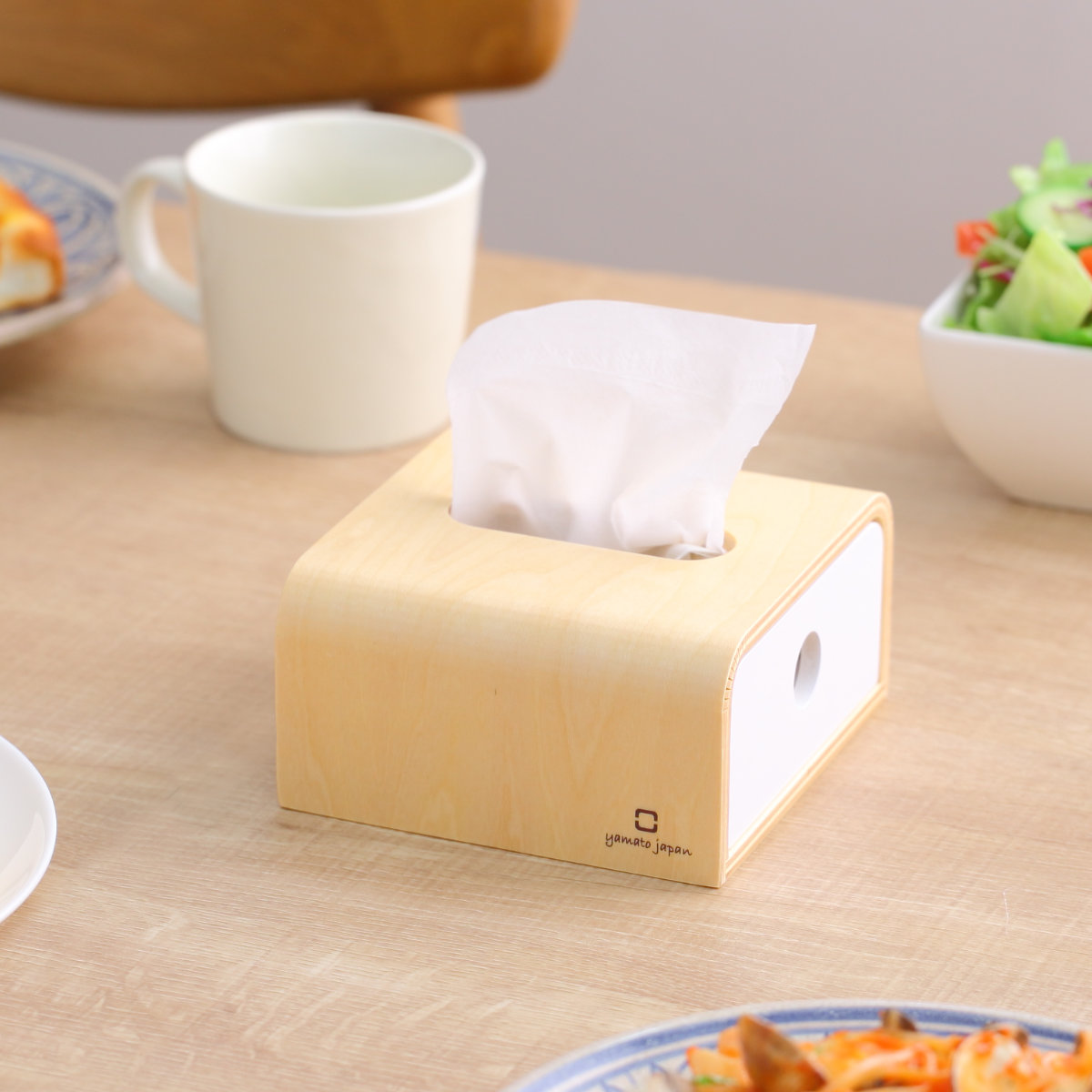 ヤマト工芸 ティッシュケース half slide in 木製 （ おしゃれ