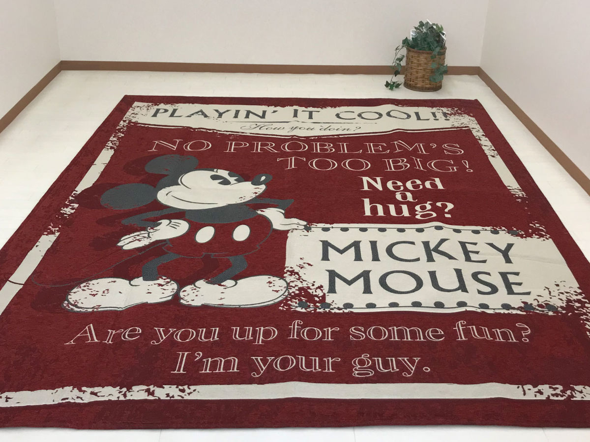 “DISNEY WORLD ディズニーワールド　ラグ　ミッキー　絨毯 Disney（ディズニー） ラグ 200×240cm ミッキーマウスクラシック