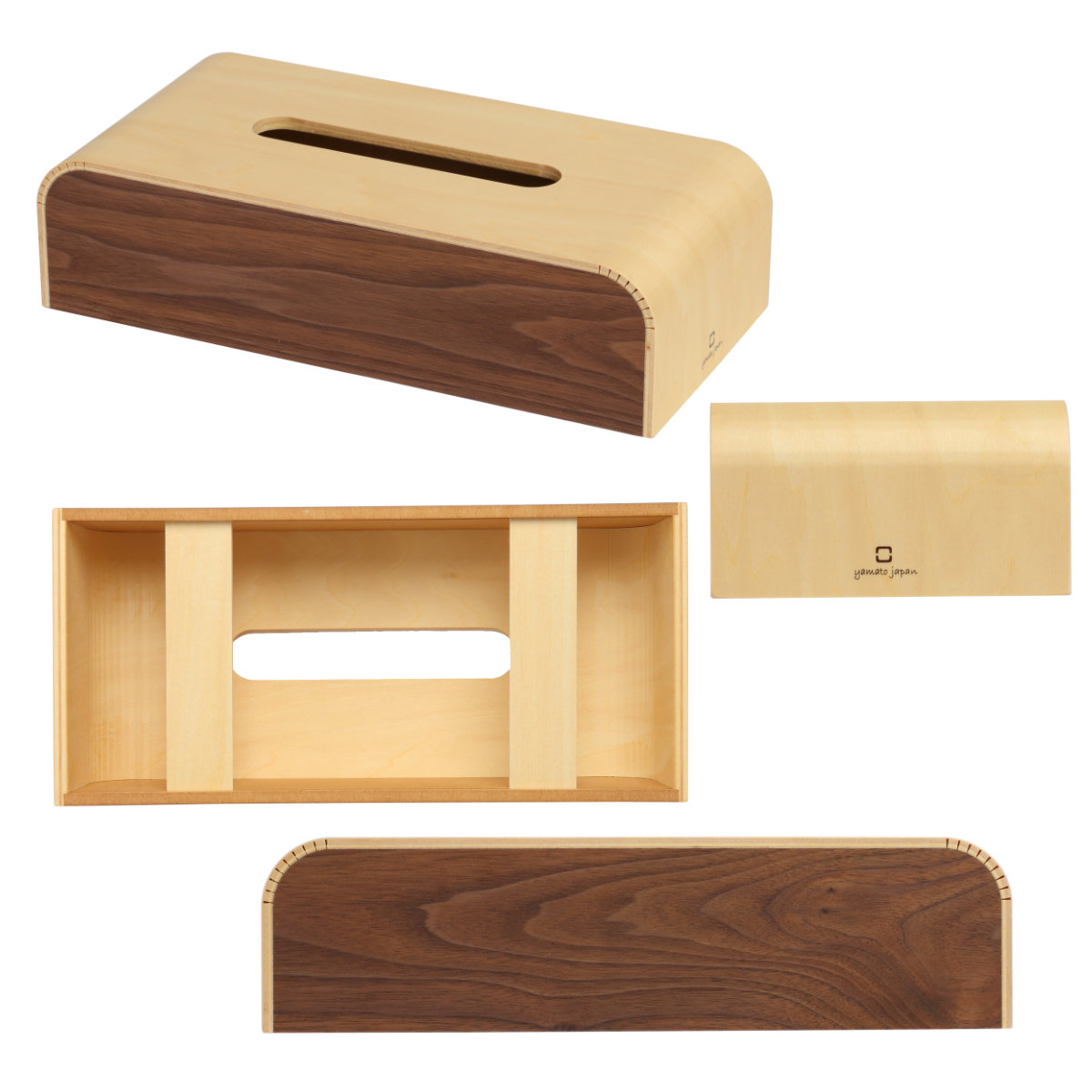 ヤマト工芸 ティッシュケース COLOR BOX slim 木製 （ おしゃれ