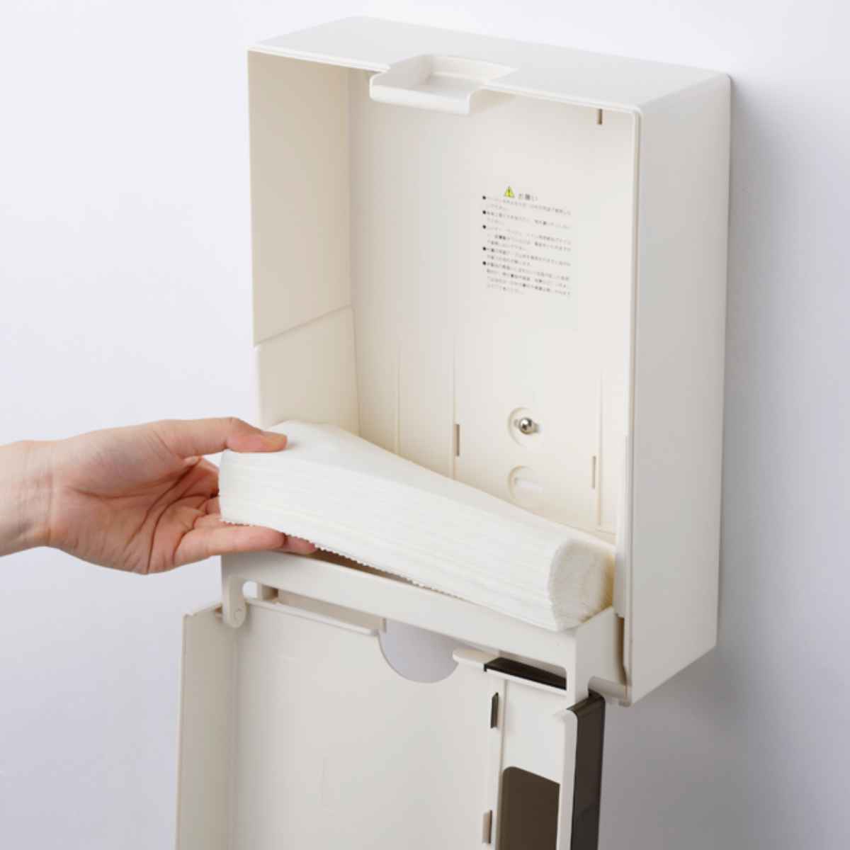ペーパータオルホルダー 600枚用 壁掛け （ トイレ おしゃれ 透明