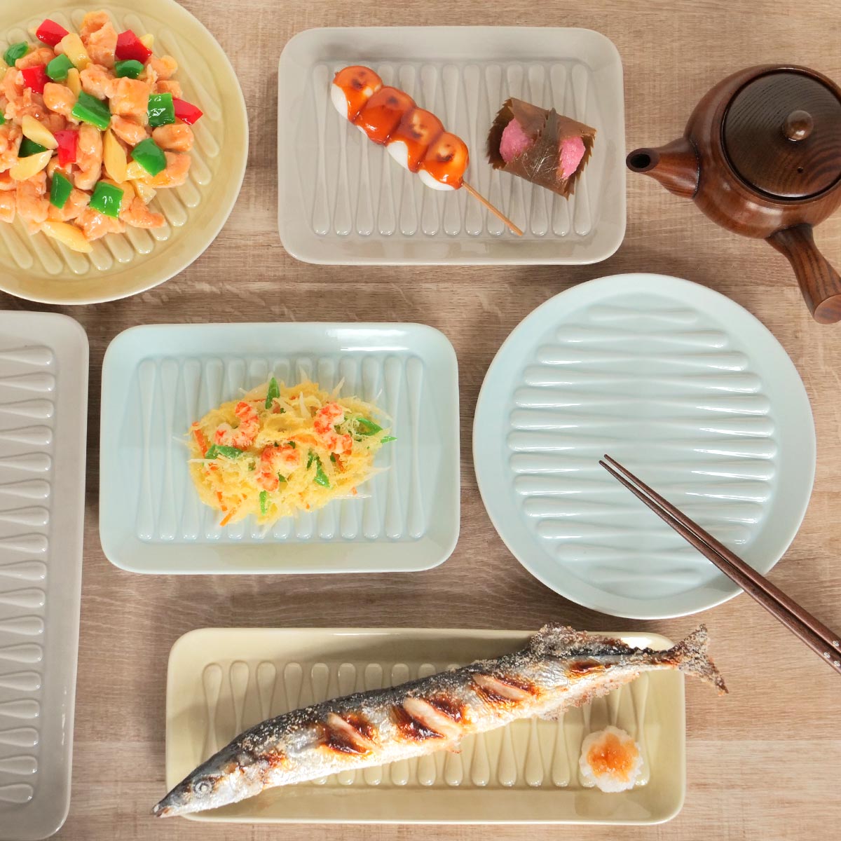 プレート 21.5cm 角皿 肉皿 saraet 磁器 （ 食洗機対応 電子レンジ対応