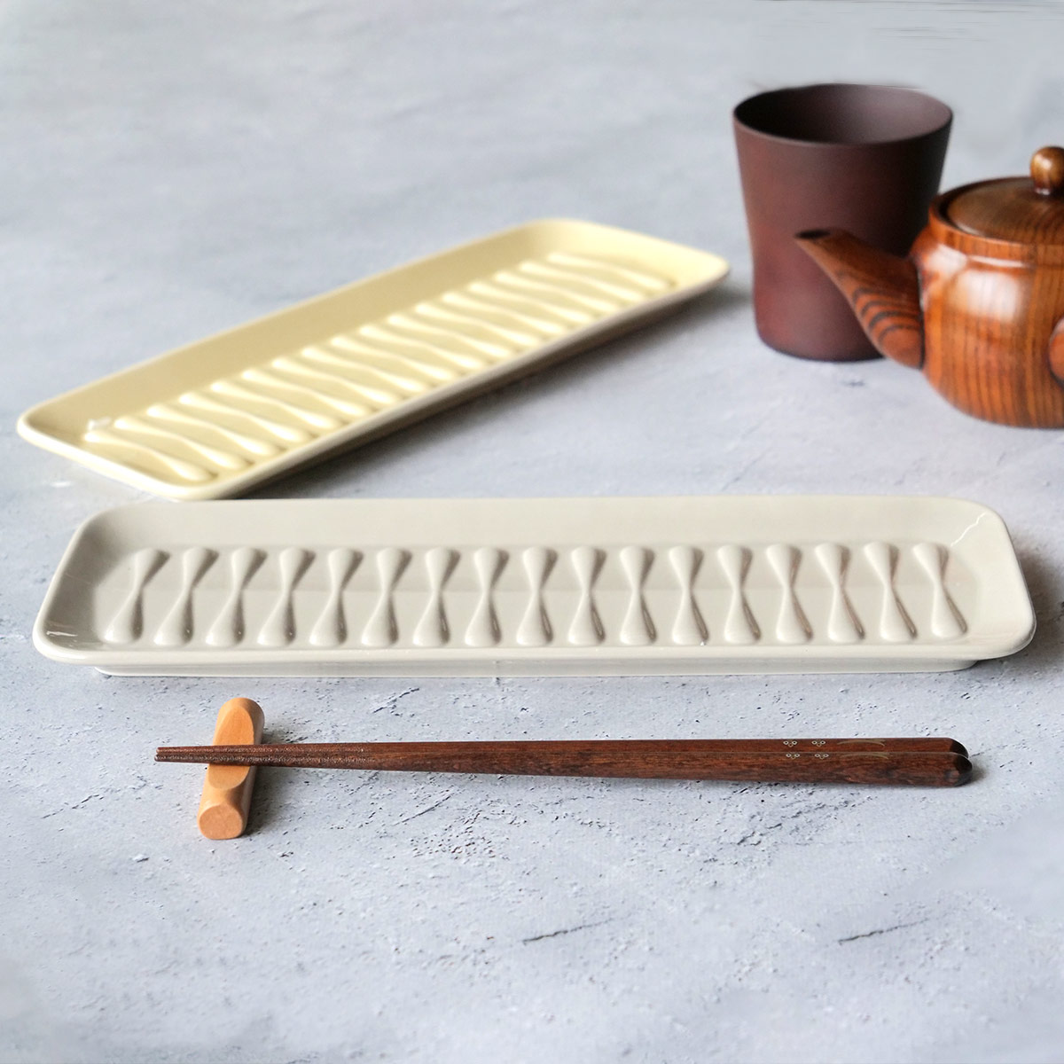 長角皿 31cm 魚皿 saraet 磁器 （ 食洗機対応 電子レンジ対応 焼き物皿