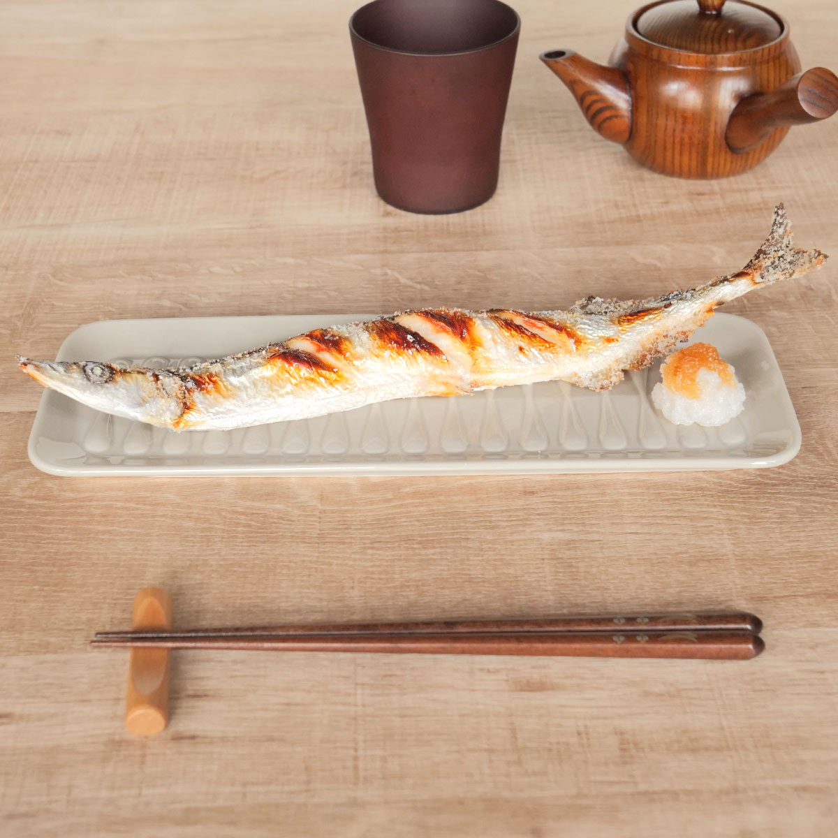 長角皿 31cm 魚皿 saraet 磁器 （ 食洗機対応 電子レンジ対応 焼き物皿