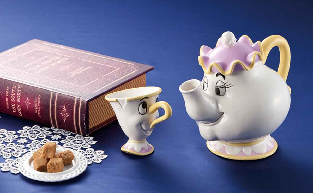 サンアート ティーポット 900ml 美女と野獣 ポット夫人 磁器 （ 紅茶 
