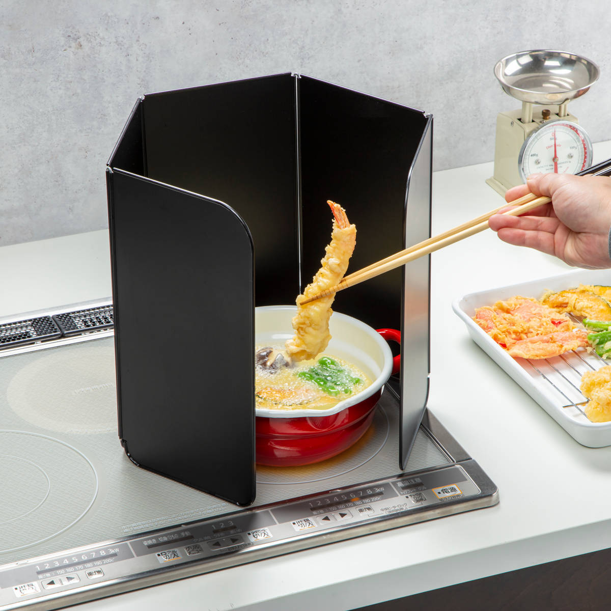 レンジガード フッ素コート コンパクトレンジパネル （ 日本製 フッ素樹脂加工 スチールコンロガード 油はね ガード コンパクト ） | 高木金属工業 | 08