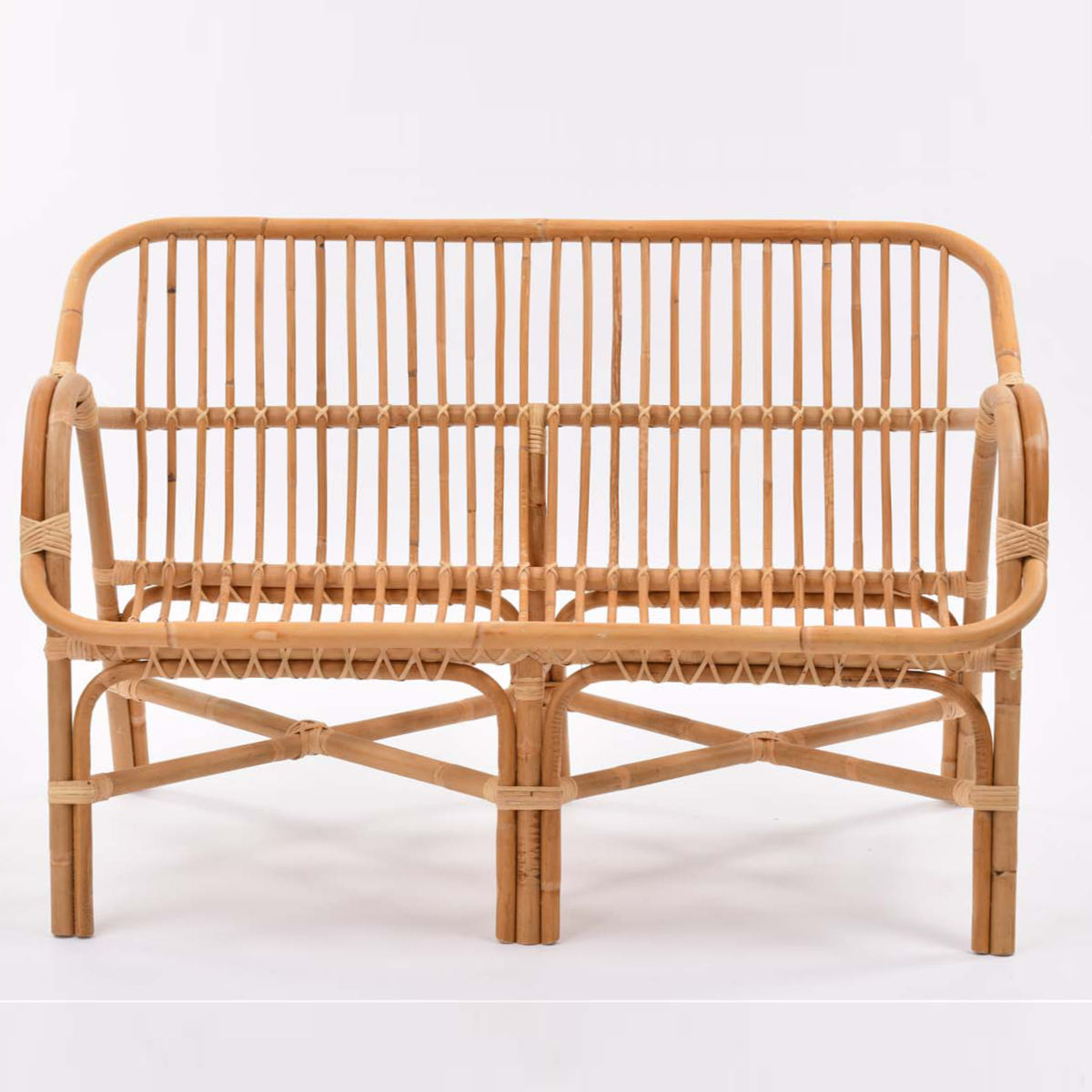 ラタン 2Pソファ Breeze コンパクト 幅110cm （ ソファー ラタンソファ