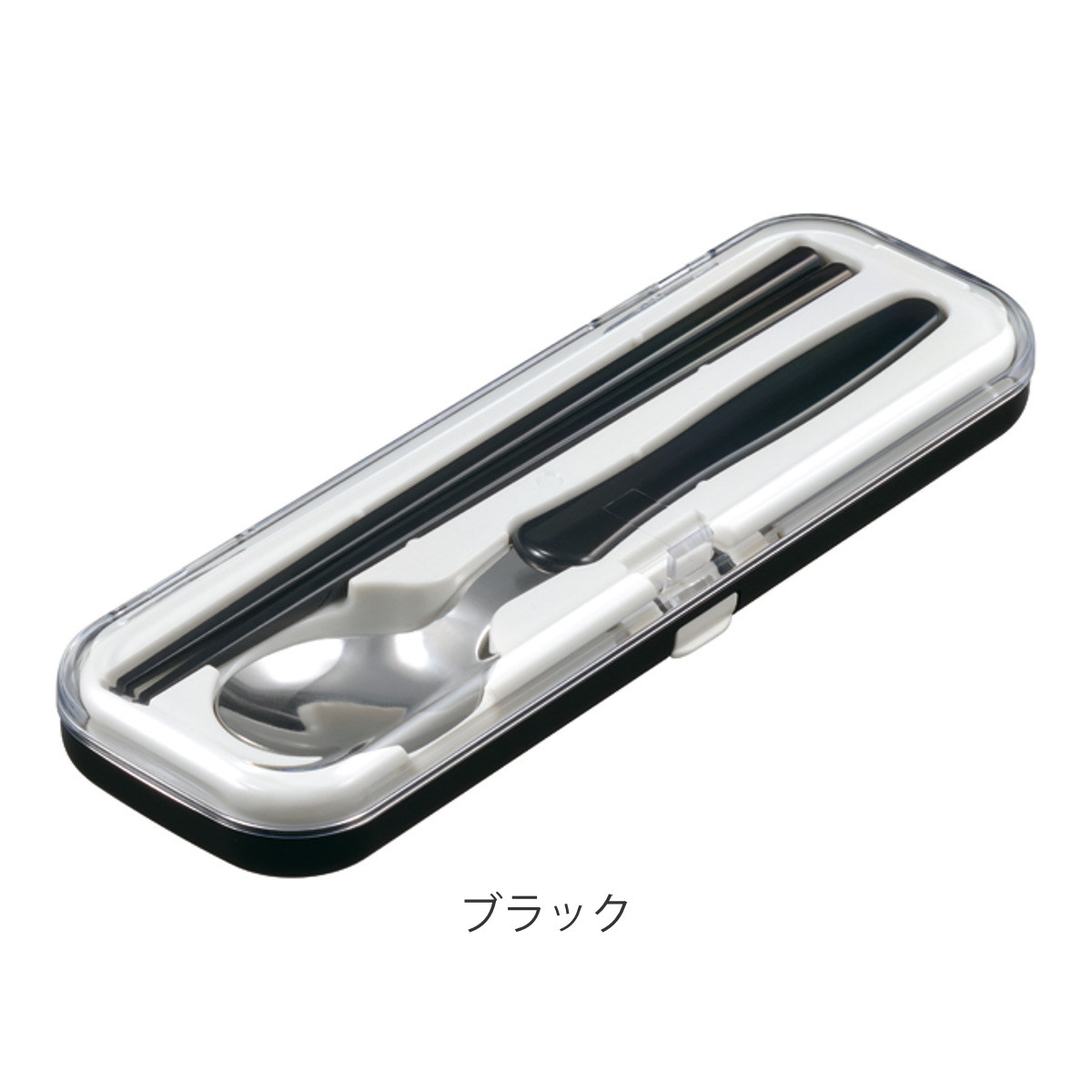 小森樹脂 コンビセット 抗菌 箸 スプーン モノトーン ブラック