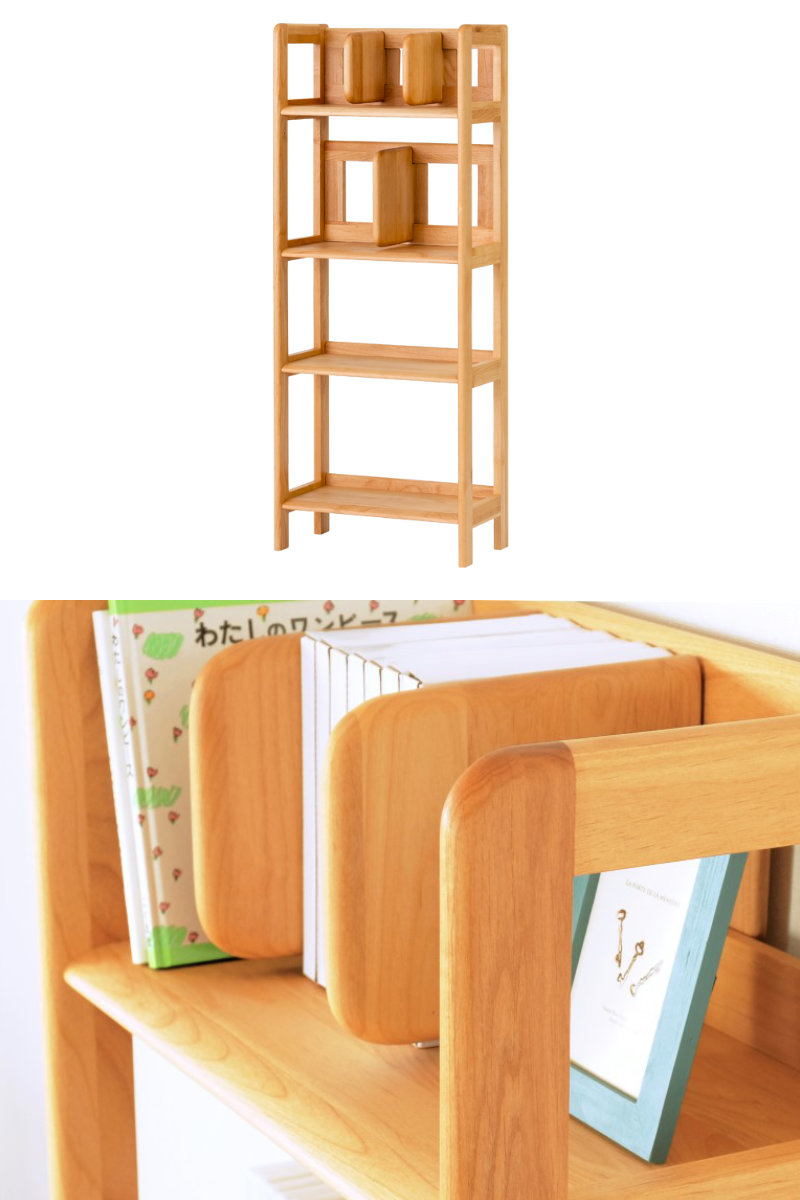 一生紀（ISSEIKI） ラック 幅50cm 木製 天然木 子供用 キッズ （ 本棚