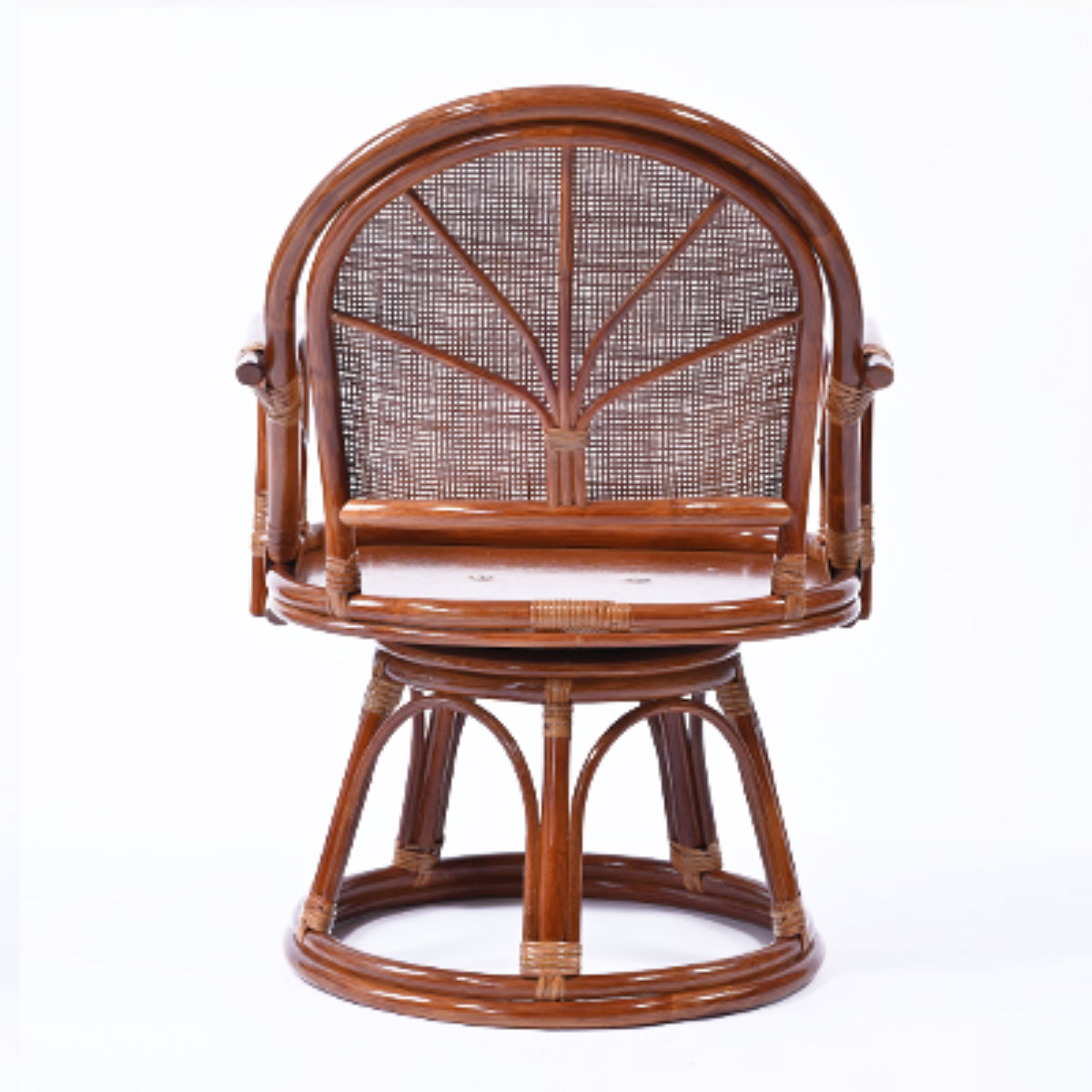 籐 回転チェア ラタン製 クッション別売り 座面高32cm （ ラタン