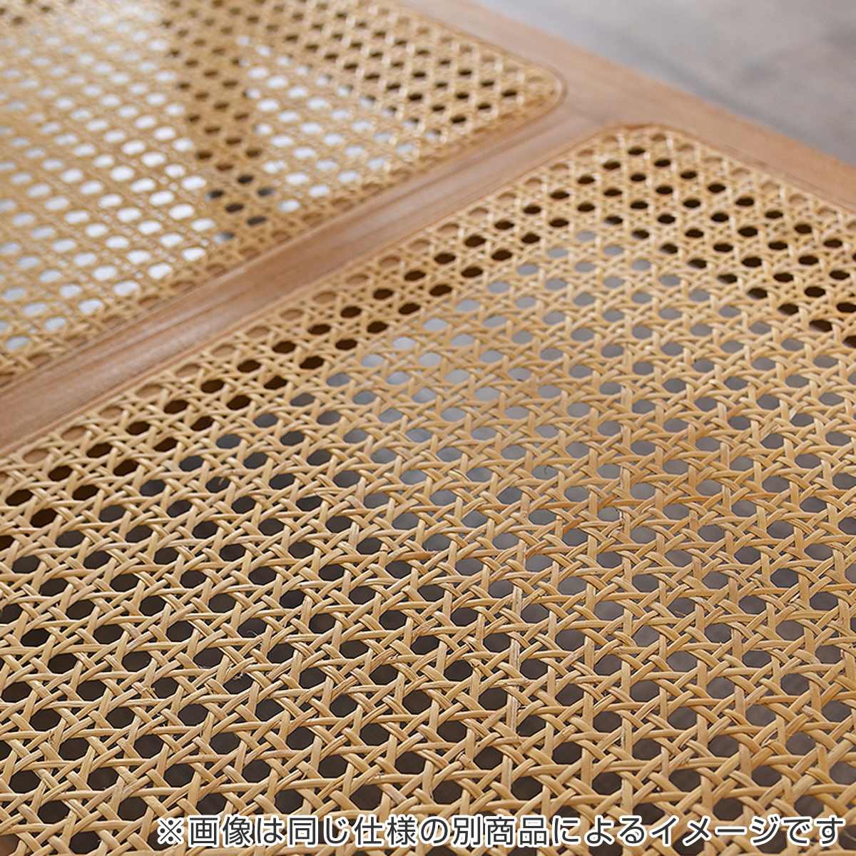 キャビネット ラタン チーク無垢材 KAGOME 120cm幅 （ 収納 棚 扉付き