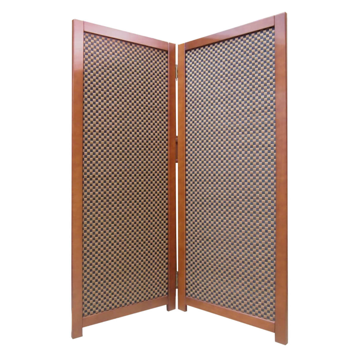 衝立 竹すだれ衝立 2連 市松柄 高さ170cm （ 目隠し 間仕切り 和風