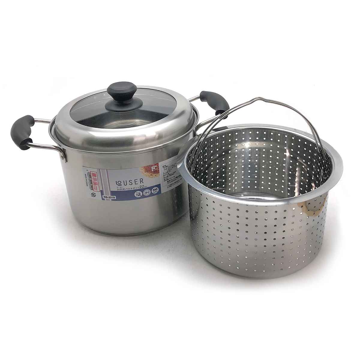 和平フレイズ パスタポット 22cm IH対応 ローザ― アルミ圧着三層底