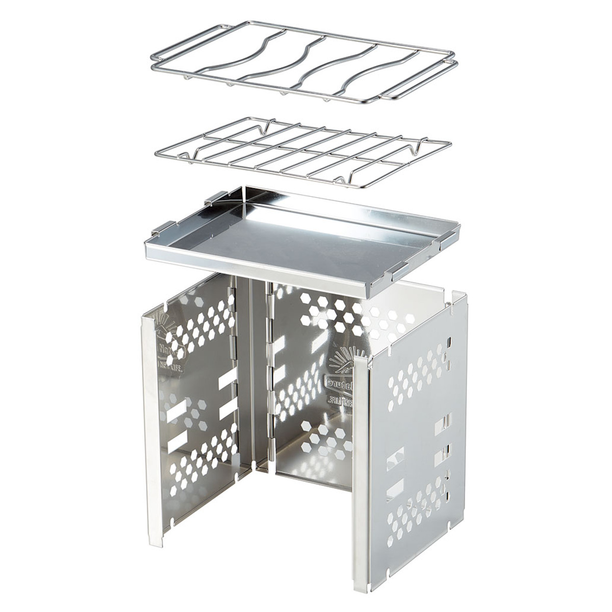 スケーター 焚火台 収納ケース付 LIVE IN NATURE （ 焚き火台 炭受け