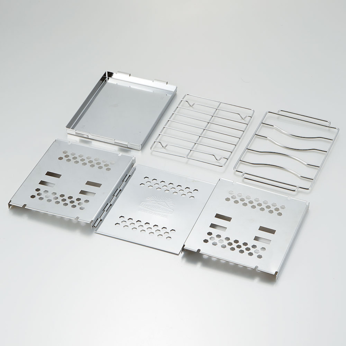 スケーター 焚火台 収納ケース付 LIVE IN NATURE （ 焚き火台 炭受け