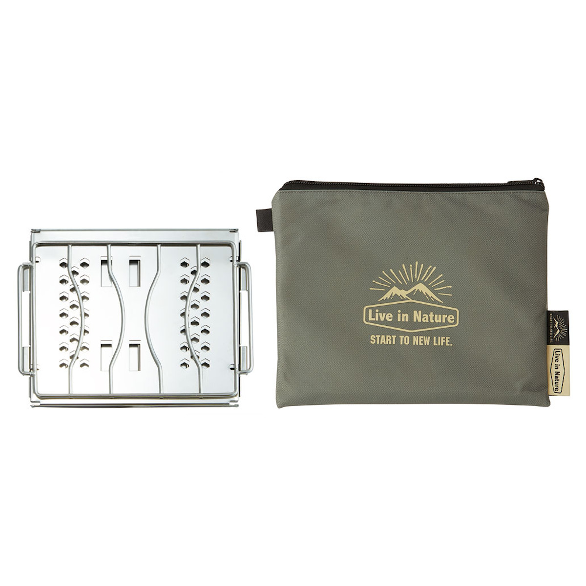 スケーター 焚火台 収納ケース付 LIVE IN NATURE （ 焚き火台 炭受け