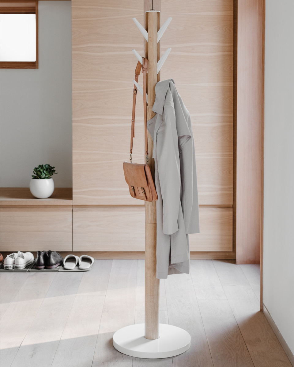 umbra フラッパー コートラック （ アンブラ ポールハンガー コートハンガー 収納 スリム ハンガーラック ハンガーポール 洋服掛け コート掛け 木製 スチール ） | アントレックス | 12