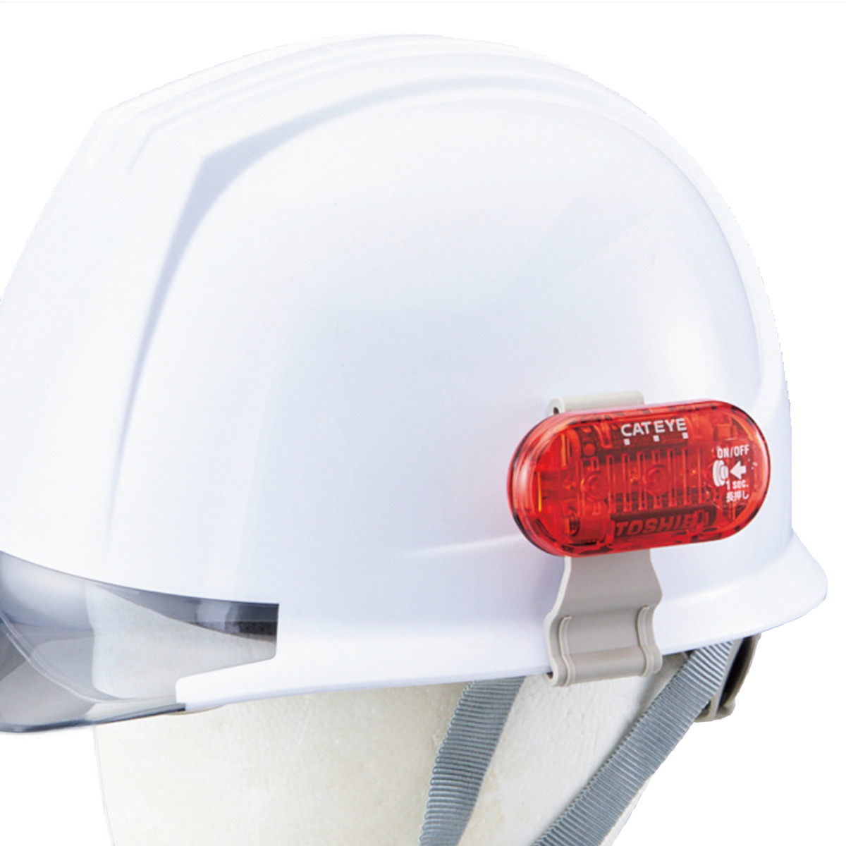 日本緑十字社 点滅灯 ヘルメット用 一般溝なし型 赤 ST651