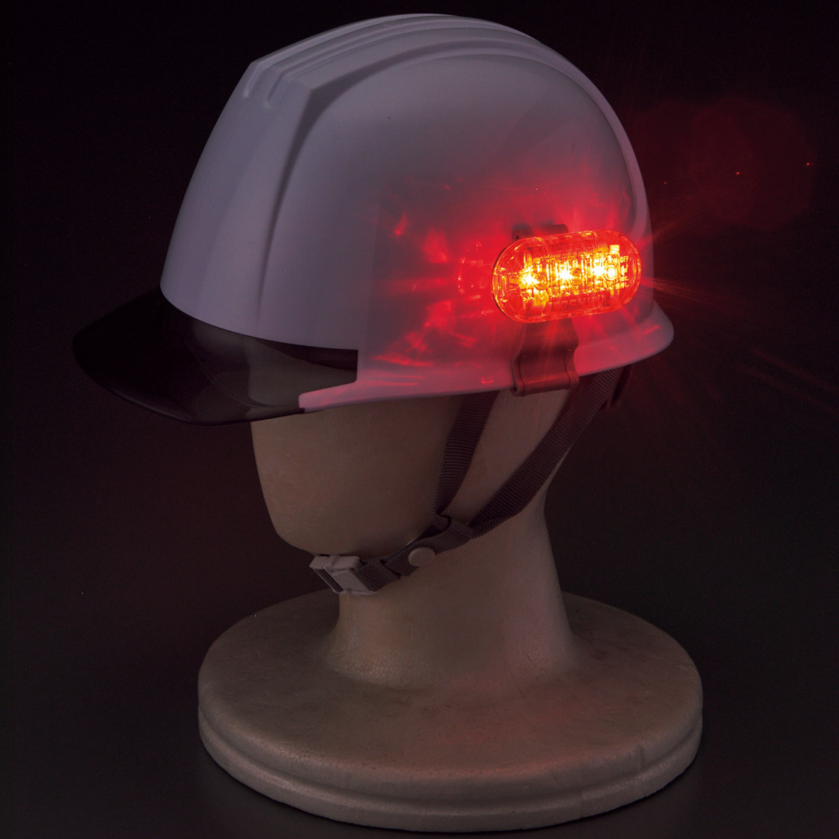 日本緑十字社 点滅灯 ヘルメット用 一般溝なし型 赤 ST651