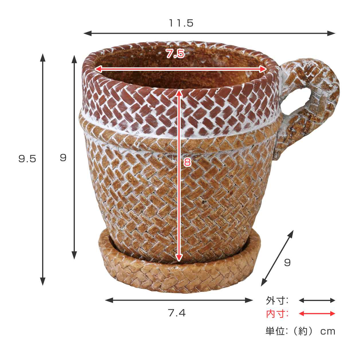 SPICE of Life（スパイス オブ ライフ） プランター 編みかご マグ