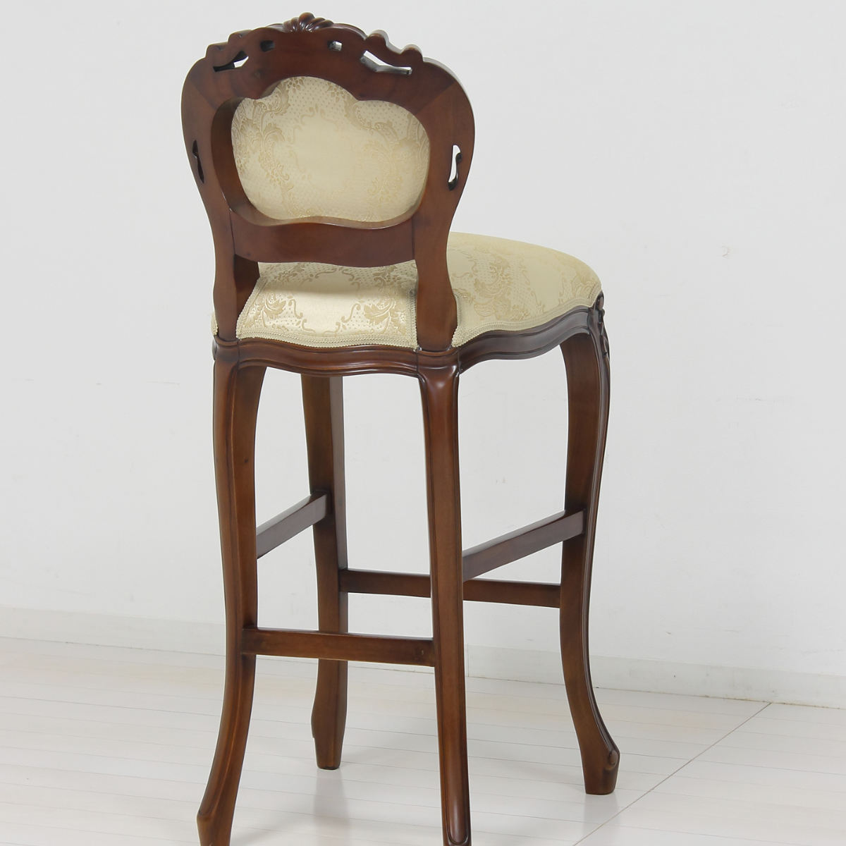 クロシオ バーチェア 座面高69cm 天然木 アンティーク調 猫脚 （ 椅子