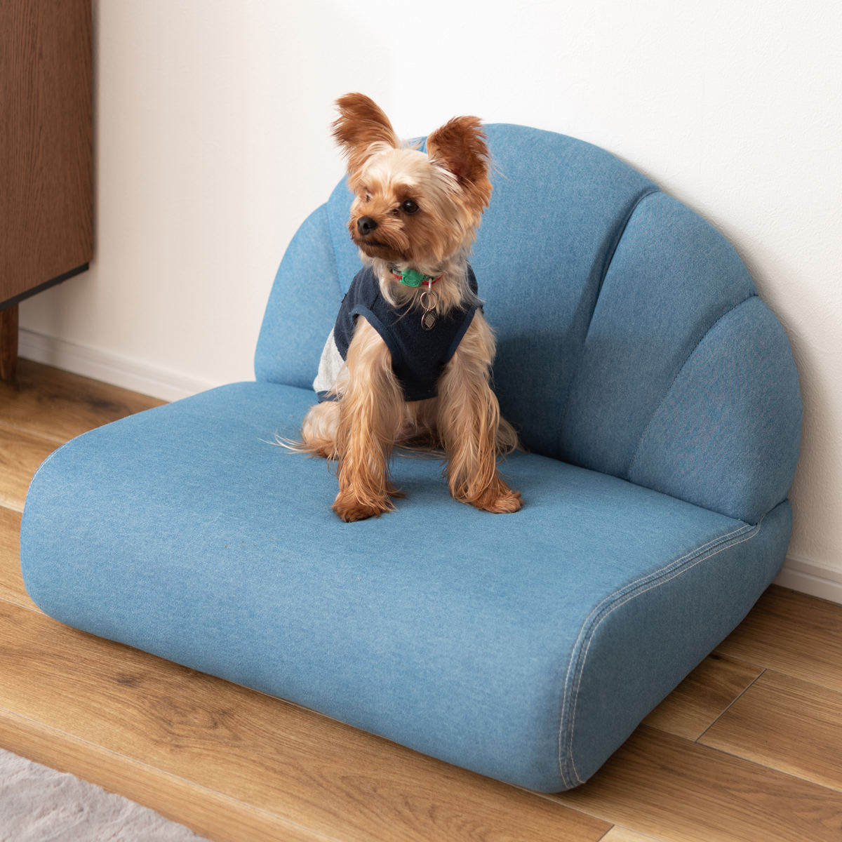 東谷 ペットソファ 幅59cm ファブリック 貝殻 （ ペットベッド 座椅子