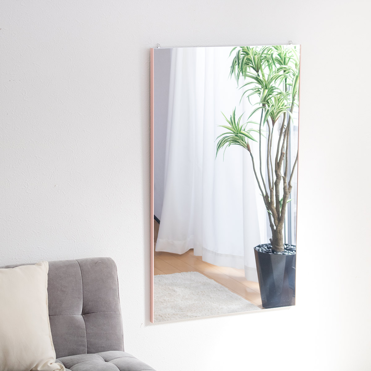 割れない鏡 リフェクスミラー 幅60cm 高さ100cm バリエダブル （ 鏡