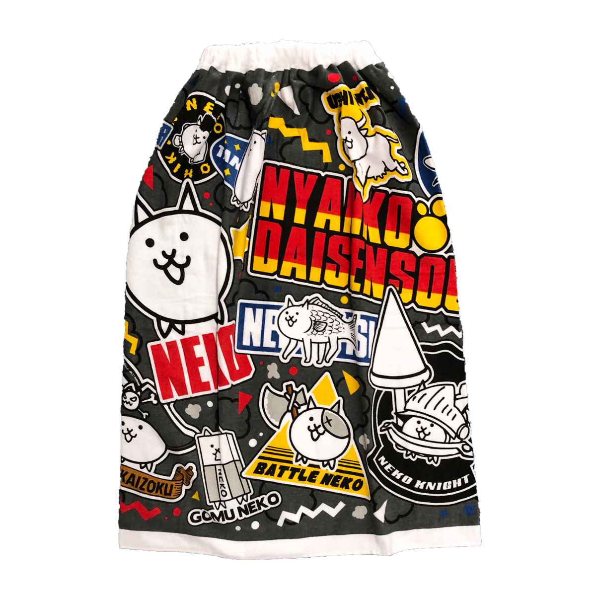 巻きタオル にゃんこ大戦争 80×120cm （ タオル プール ラップタオル