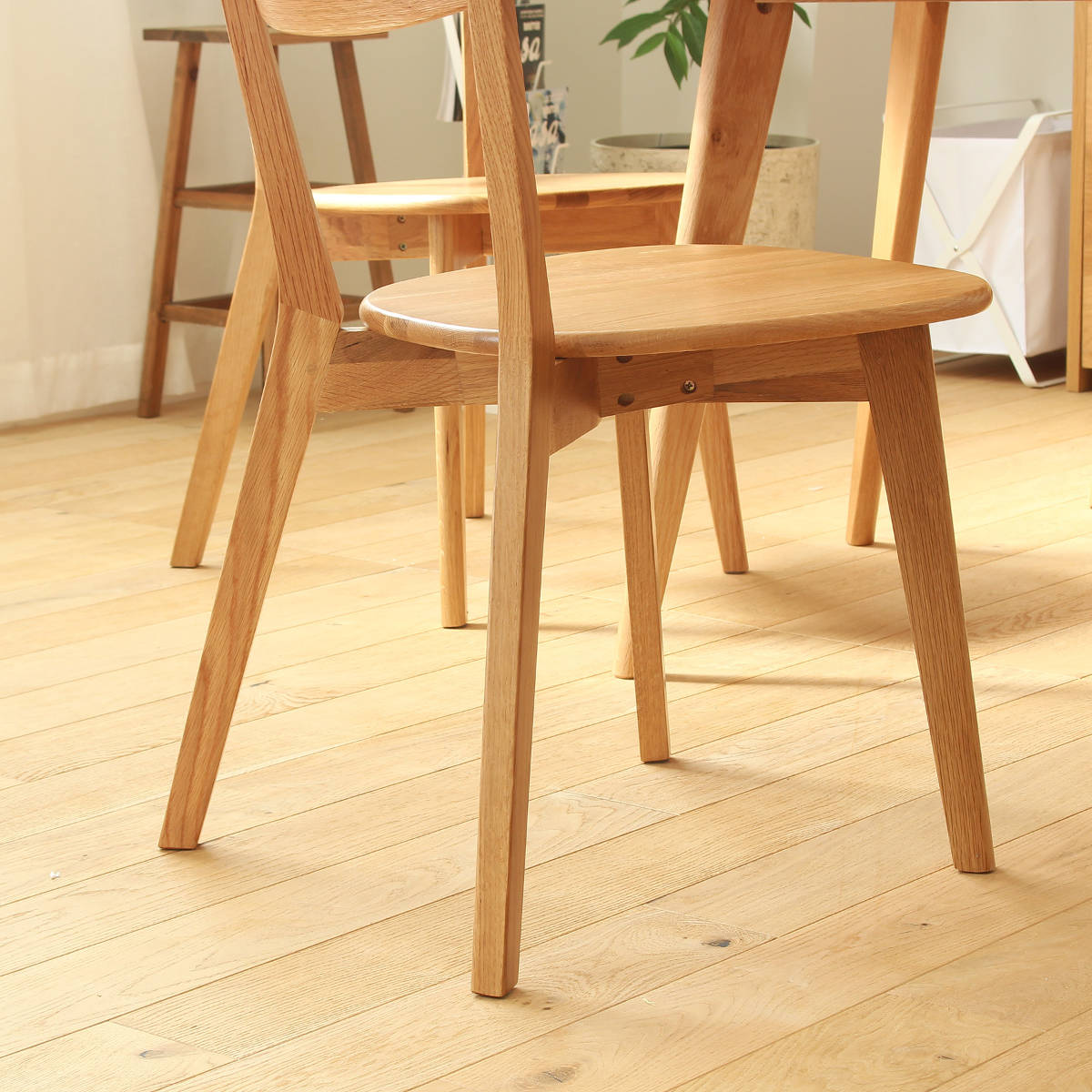 展示品 ダイニングチェア 食卓チェア リビンクチェア チェア 椅子 RW594 岩附 ダイニングチェア 2脚セット 座面高43cm リバー 木製 天然木