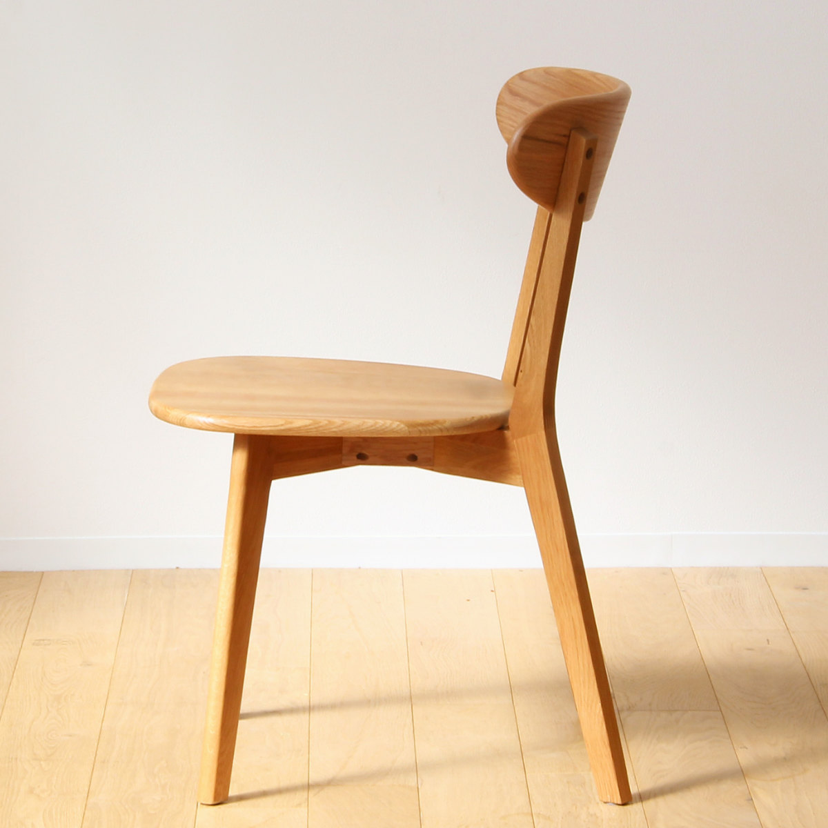 岩附 ダイニングチェア 2脚セット 座面高43cm リバー 木製 天然木