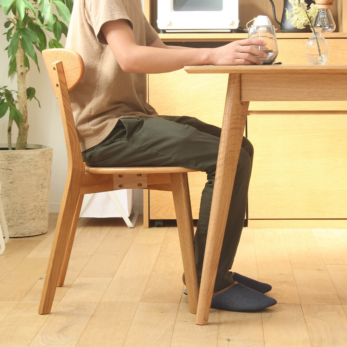 岩附 ダイニングセット 4点セット テーブル幅135cm ダイニングチェア2 