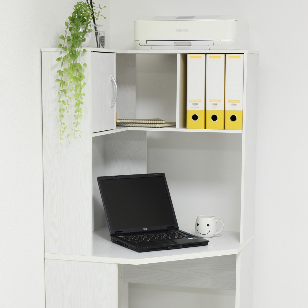 コーナーデスク 幅71cm L字 ラック 木目調 （ 机 デスク ワークデスク