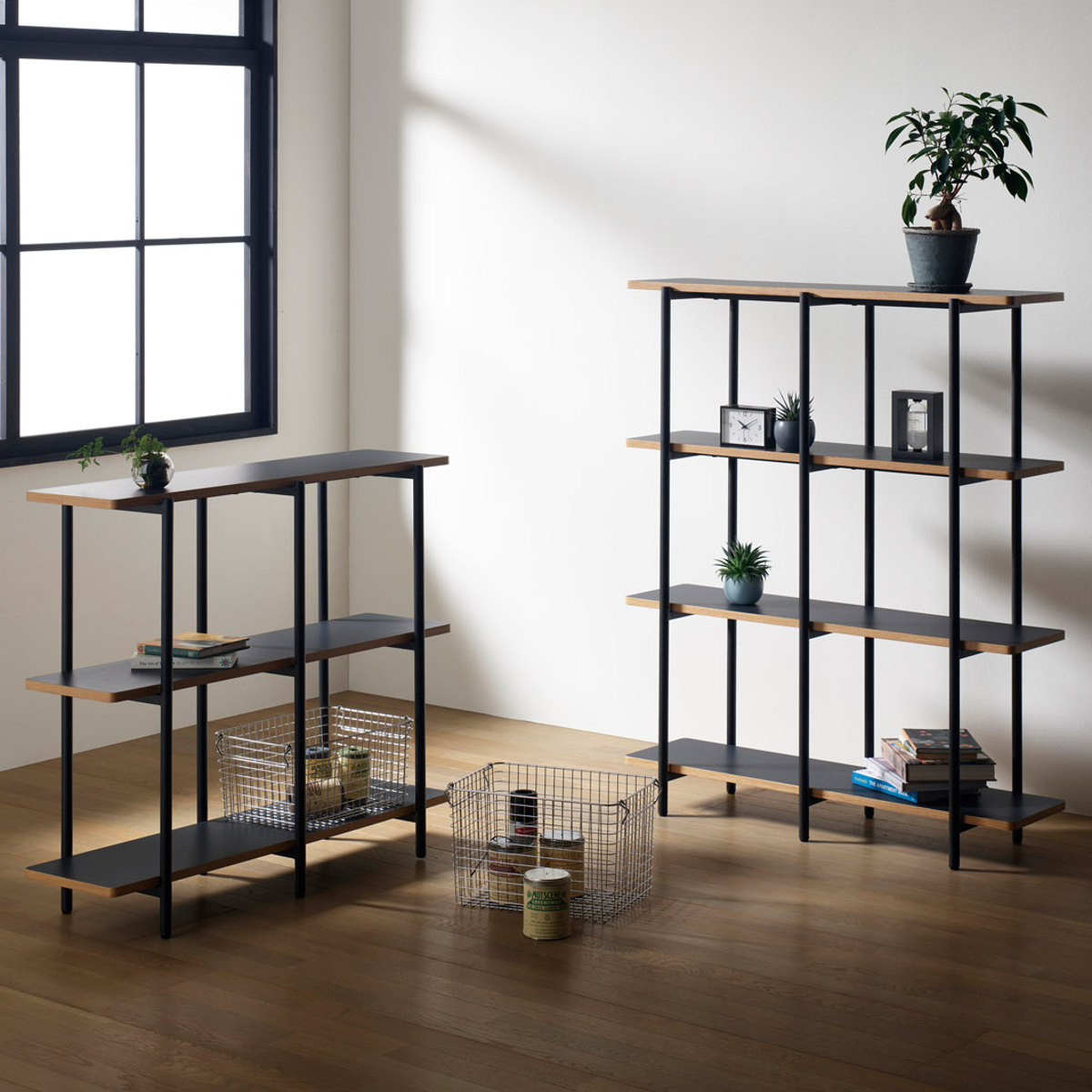 弘益 オープンラック 幅100cm 3段 メラミン天板 Studio （ オープン