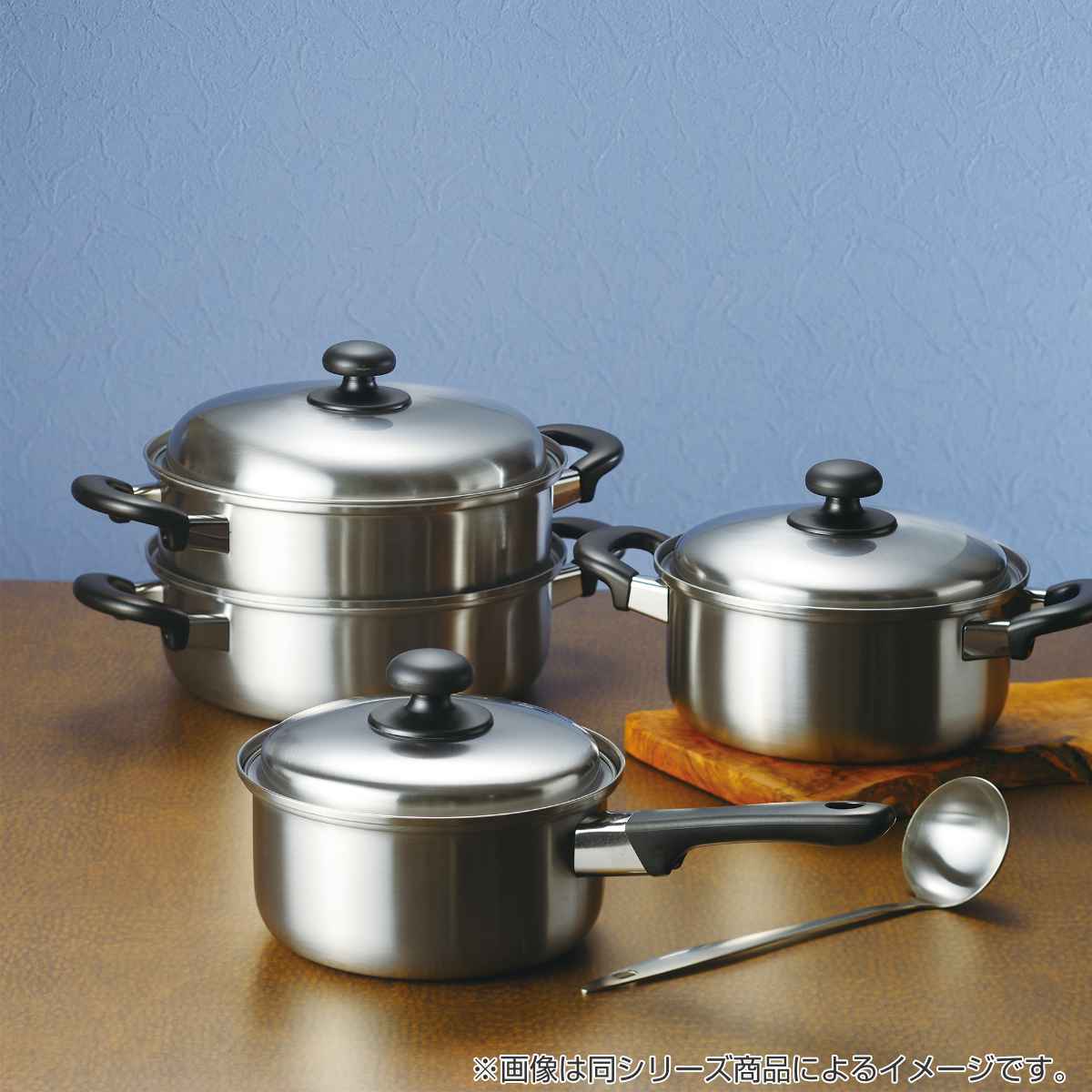 新品 島本製作所 純銅製 鍋セット 両手鍋/片手鍋/お玉/ターナー 和平フレイズ 鍋＆お玉3点セット 片手鍋18cm＆両手鍋20cm お玉付き IH