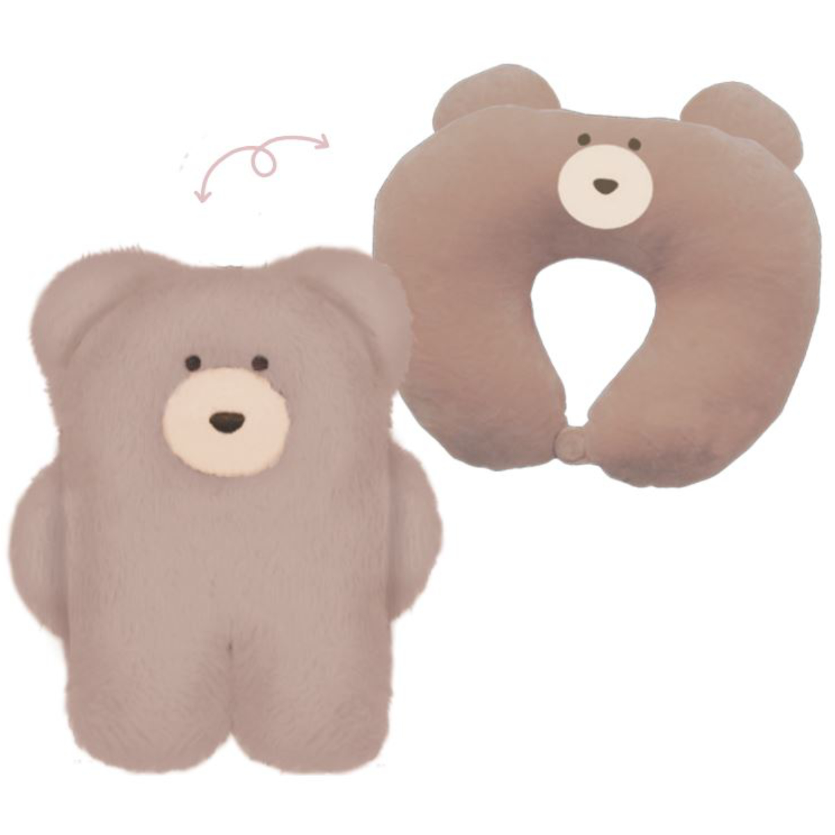 ネックピロー 2WAY モコモカ （ トラベルクッション トラベルピロー 枕