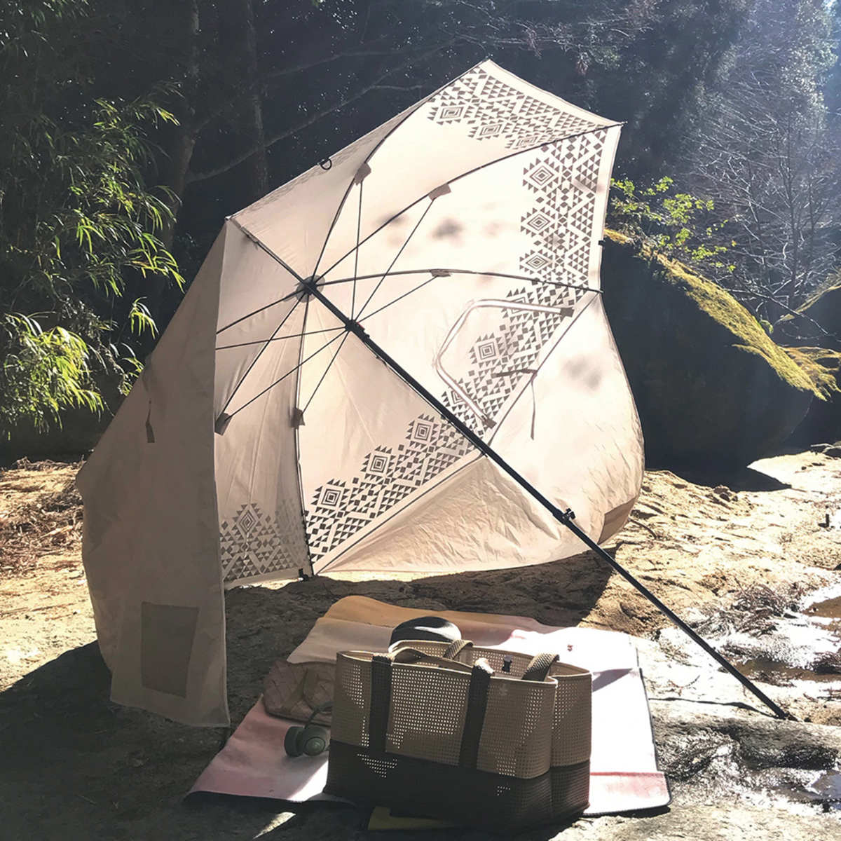 Amazon.co.jp: パラソルタープ ブルー UVカット素材 大型ビーチ