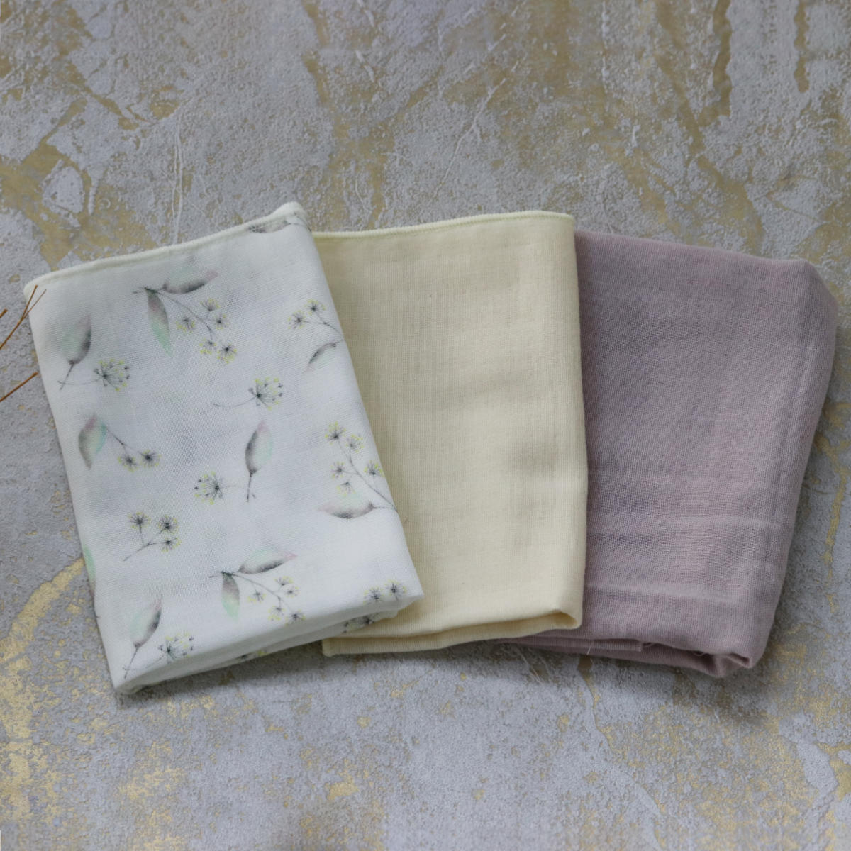 ガーゼ Lien de famille 3枚 セット 日本製 （ ガーゼハンカチ ガーゼ