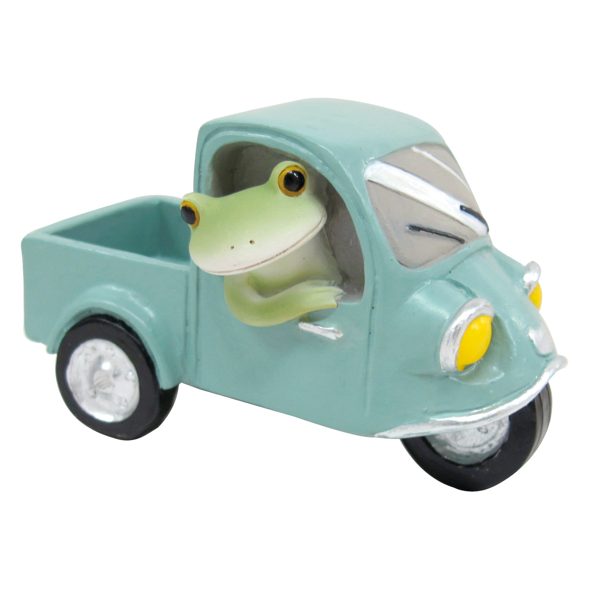 置き物 三輪自動車に乗るカエル Copeau （ コポー カエル コポタロウ
