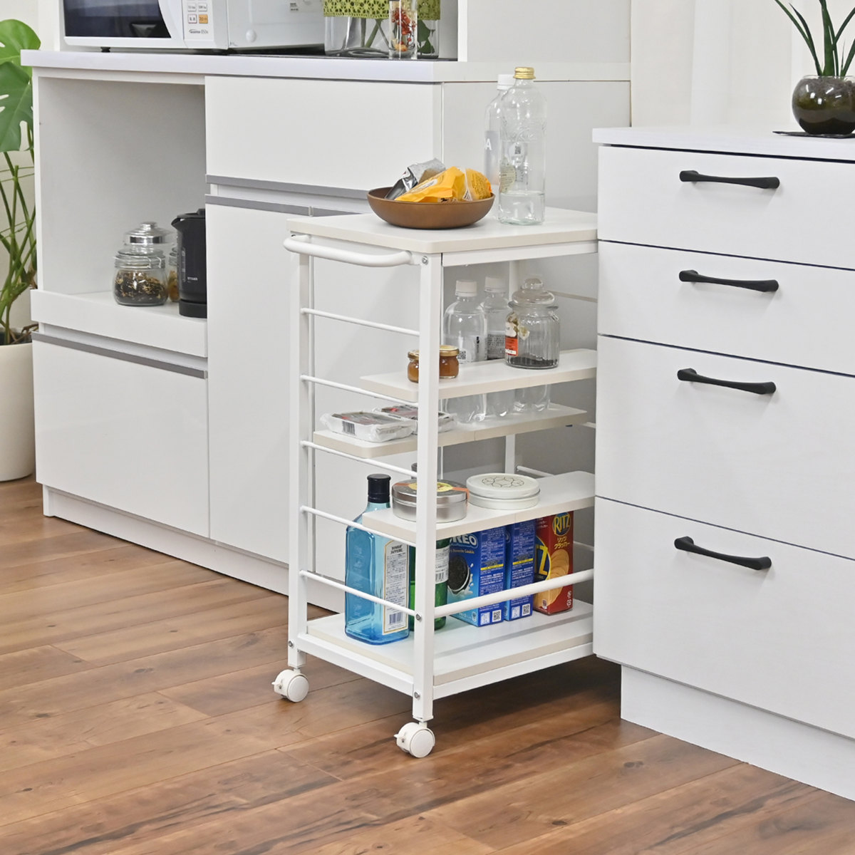 フクダクラフト キッチンワゴン スチールフレーム 幅53cm （ キッチン